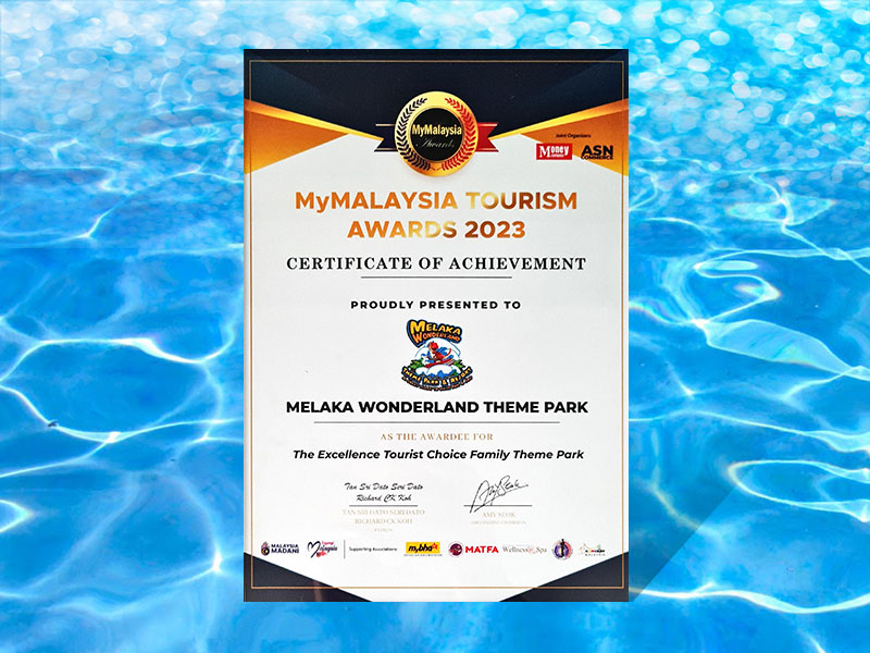 MyMalaysia Tourism Awards 2023 - The Excellence Tourist Choice Family Theme Park